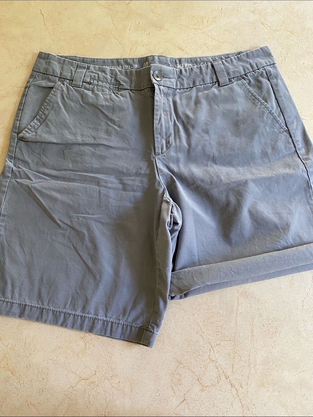 GAP Boyfriend Roll-up 100% Cotton Khaki Shorts Y2K